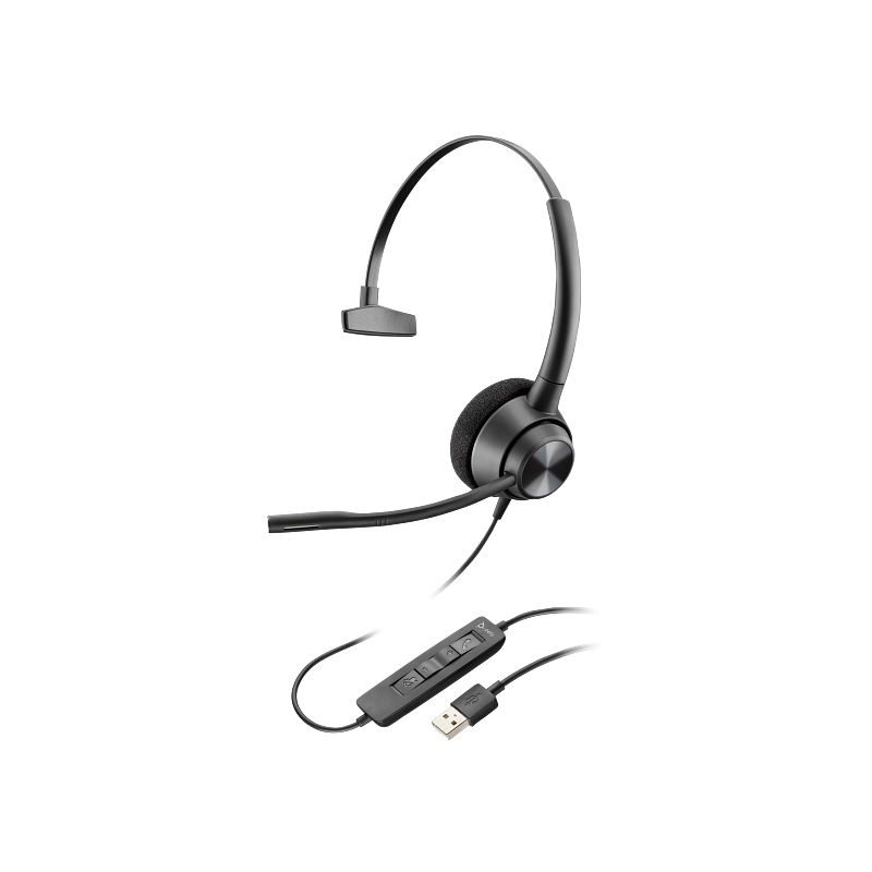 Моногарнітура Poly EncorePro 310 Monaural USB-A Headset TAA (767G1AA)